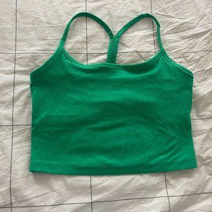 Spacedye Slim Racerback Cropped Tank Green Size Small